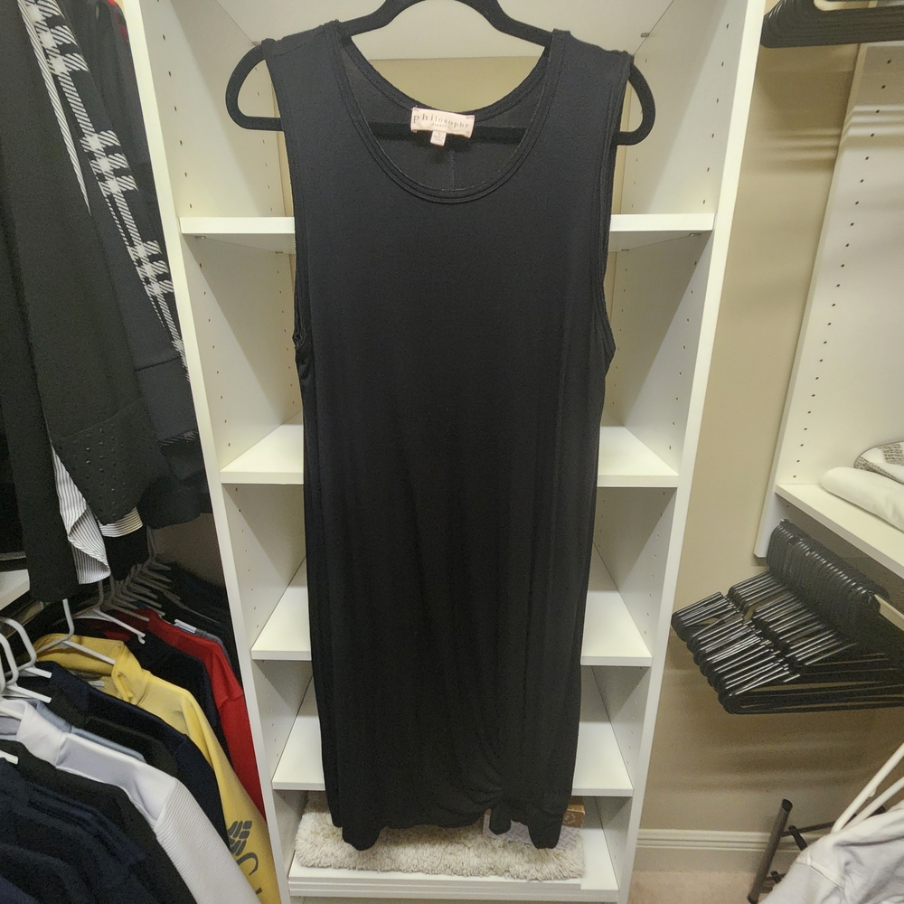 Philosophy Black Sleeveless Maxi Tank Dress